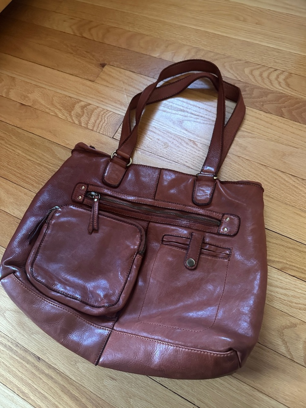 Marta Ponti classic genuine leather tote bag